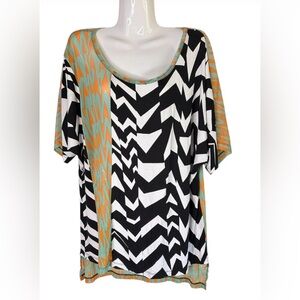 Stylish Black and Orange Women's Cover Up Size L